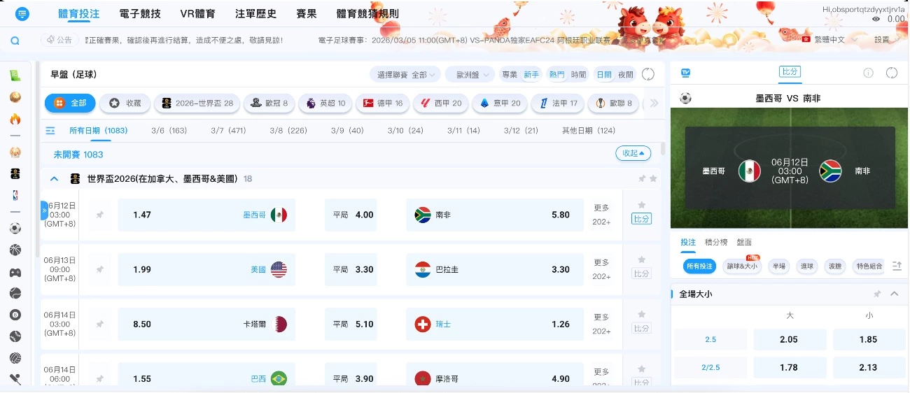 靠2026世足翻身！世界盃下注3大必勝技巧，TU娛樂城高賠率場次推薦